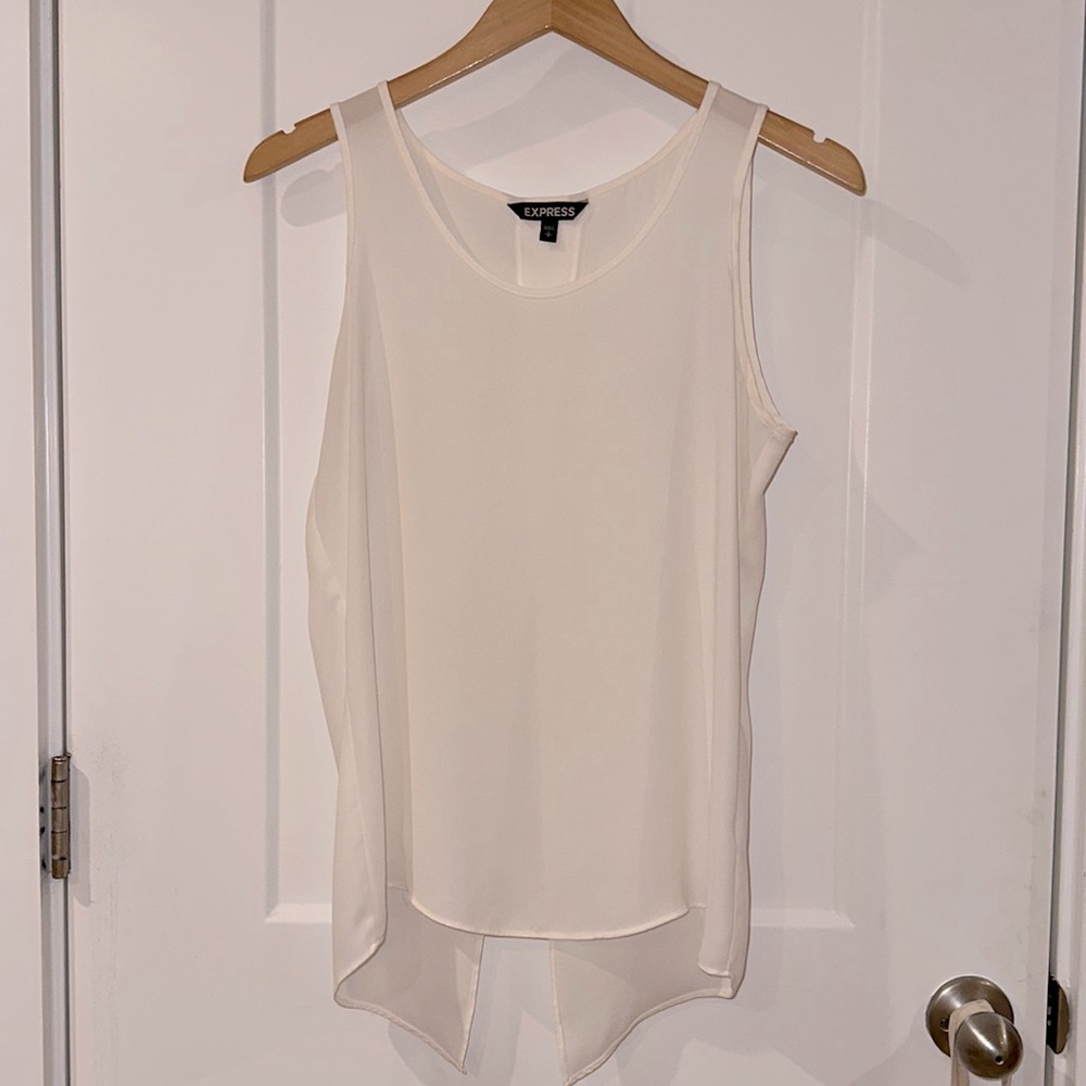 Express Backless Cream Tank Size Small